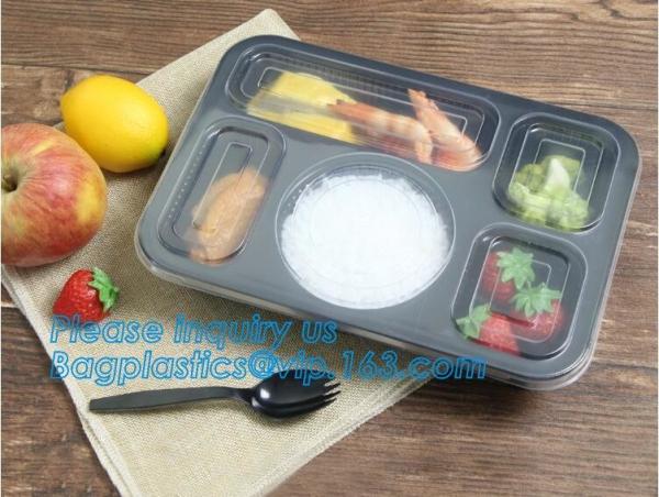 3 compartment plastic food storage Microwave Freezer Safe Plastic Disposable