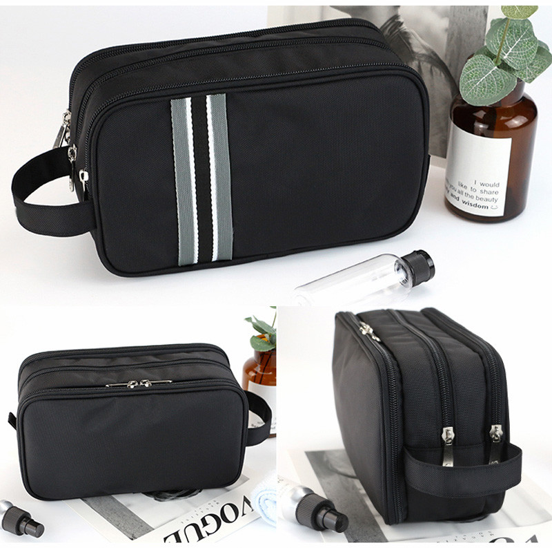 Factory Price Custom Pure Color Promotional Zipper Canvas Cosmetic Bag