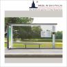 Buy cheap Galvanized Tempered Glass 2340mm A3 Bus Stop Shelter from wholesalers