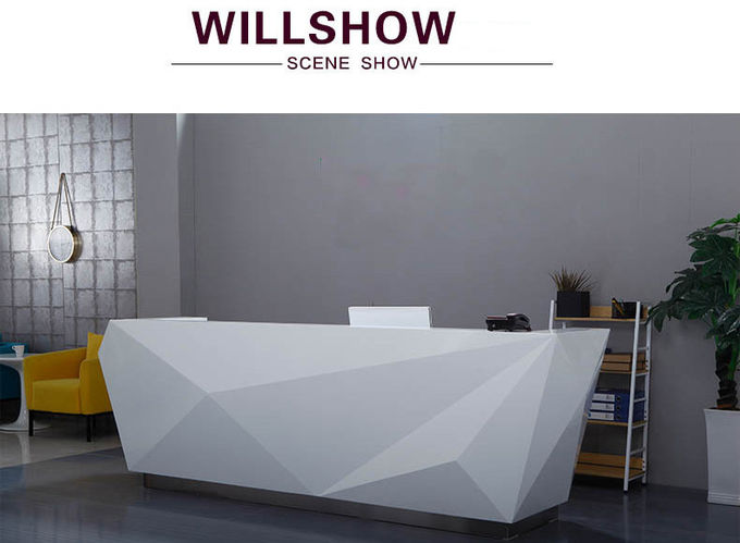 Fashionable Shape Reception Desk Display Case Luxury For High End Company