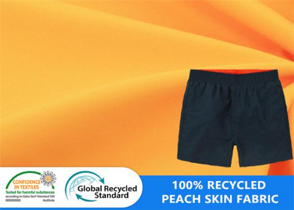 Buy cheap 100% Recycled PET Twill Peach Skin Waterproof Beach Short Apron Fabric from wholesalers