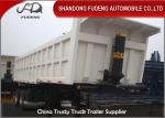 Three / Double Axle Heavy Duty Dump Trailers , Steel Frame Tipper Semi Trailer