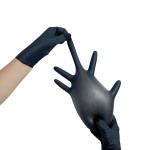 Anti Puncture S-XL Black Sterile Nitrile Gloves For Hands Protection