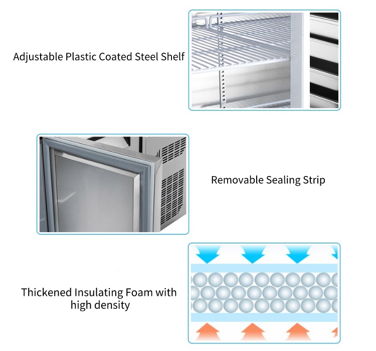 Arsenbo 200W Commercial Restaurant Refrigerator Anticorrosive Durable