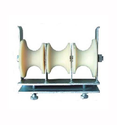 Buy cheap 10KN Rated Load Triple Pulley Block Cable Power Roller For Small Bore Conductor from wholesalers