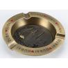 Buy cheap 110*110MM Stylish Gold Color Round Shape Die Casting Zinc Alloy Metal Pocket Ashtray from wholesalers