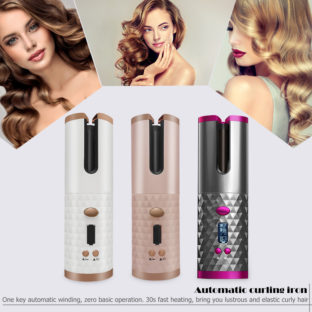 Cordless Auto Hair Curler USB Rechargeable Hair Curler For Women