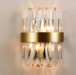 Modern Gold Crystal Wall Lamp Chrome Sconce Light Bedroom Living Room Dining