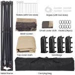 Powder Coated 3.3x3.3M Outdoor Gazebo Tent Pop Up with 4 Mesh Sidewalls