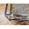 Buy cheap Polished Silver Stainless Steel Frame Tempered glass top Coffee table from wholesalers