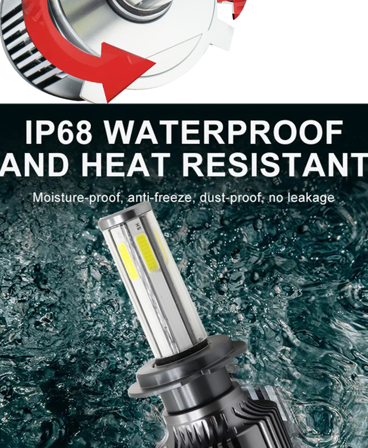360 Degrees Lighting N6 LED Car Headlight H4 H7 H8 H11 Led Fog Light Bulbs