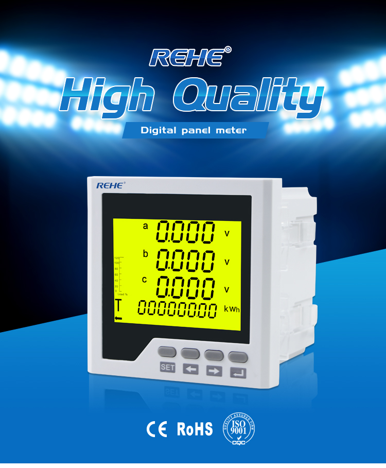 Factory Price LCD Display Three Phase Current Voltage Frequency Multi-function Monitoring Meter CN-3UIF3Y