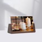 Custom Acrylic And Wood U-Shaped Photo Frame , Desktop Acrylic Picture Photo