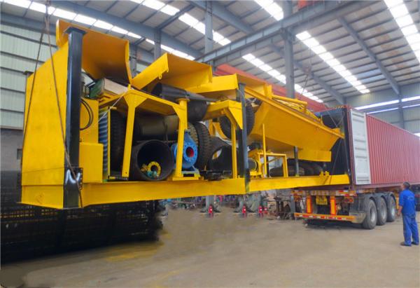 Buy cheap 75m3/H,65Kw Power, 8m Length ,Steel,Rotary Movable,Gold Washing Trommel Screen from wholesalers