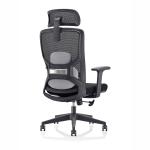 High Black Mesh Fabric Office Chair with Lumbar Support and BIFMA Standard