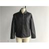 Buy cheap Dark Brown Mens Pu Faux Leather Jacket With Plastic Zip Through DOCO1722 from wholesalers