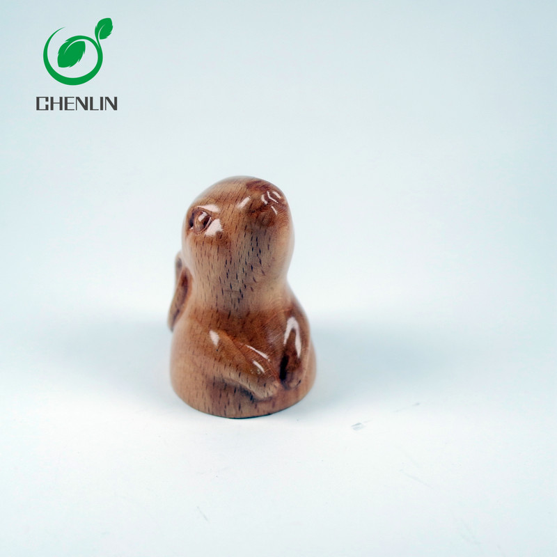 Rabbit Head Wooden Umbrella Handle Harmless Pantone Color Available