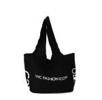 Collapsible Lightweight Black Patterned Single Shoulder Bag For Girls