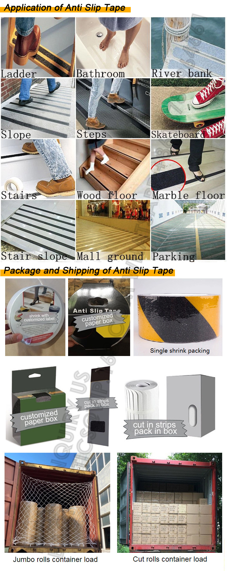 Waterproof Clear Color Anti Slip Grip Tape For Washroom Conformable Stair Safty Walk Industrial Anti Slip Tape