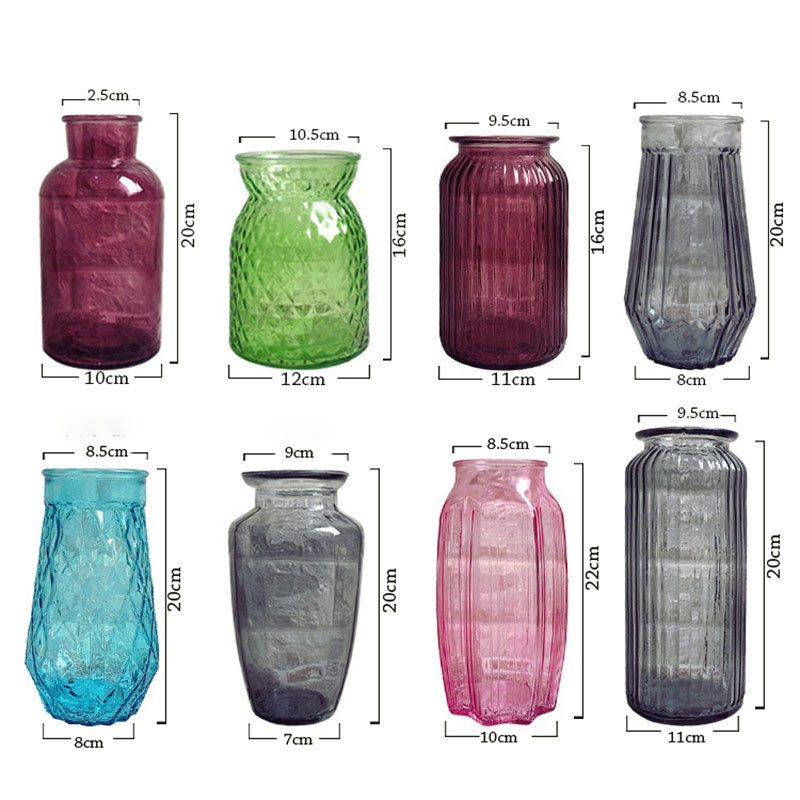 Modern Decorative Glass Vases / Large Decorative Clear Glass Vases