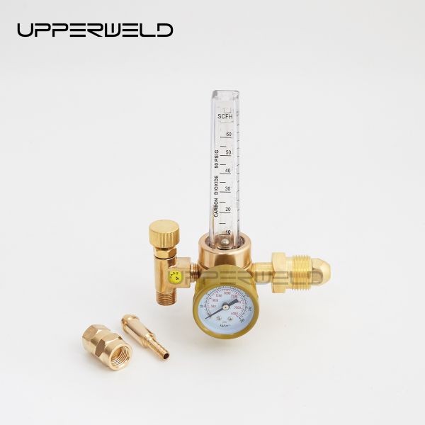 Single Stage CO2 Argon Gas Regulator TIG MIG Flowmeter 0-4000 psi Pressure Gauge