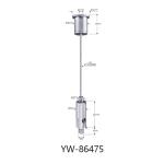 Painted Black Brass Suspension Cable Kit For Led Linear Lighting Systems YW86472