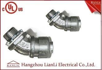 Buy cheap 3/4"UL Listed Liquid Tight Malleable Iron Steel Lock Insulated Flexible Connector Galvanized 45 Degree from wholesalers