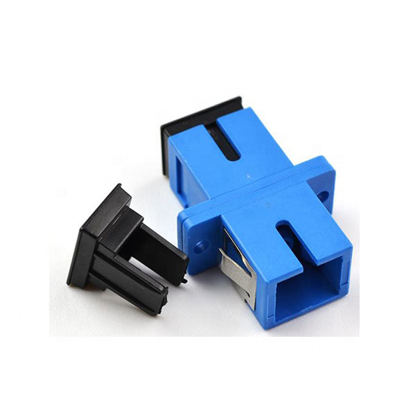 2 Port SM SX Fiber Optic Adapter SC PC Singlemode Simplex for FTTH System