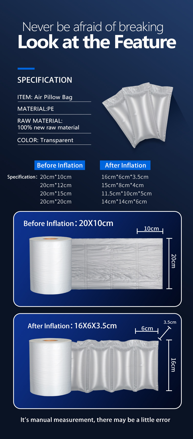 Moisture Proof Air Cushion Bubble Wrap