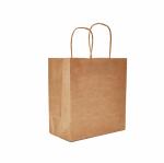 Natural Kraft Paper Bags 8" X 4 1/2" X 10 1/4" Kraft Shopping Bags With Handles